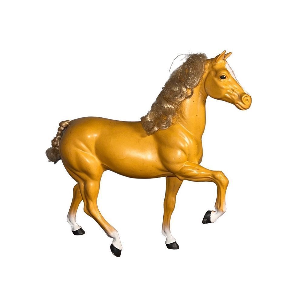 Vintage 1980s Barbie Large Golden Blond Play Toy Horse
